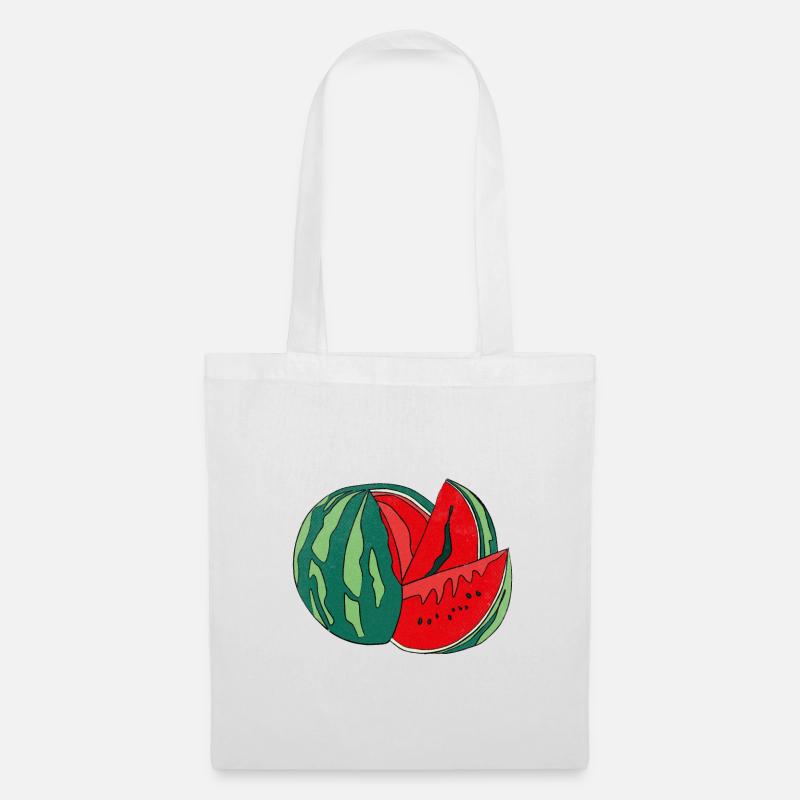 Melone Sommer Frucht Lecker Spaß Geschenk - Stoffbeutel - Weiß