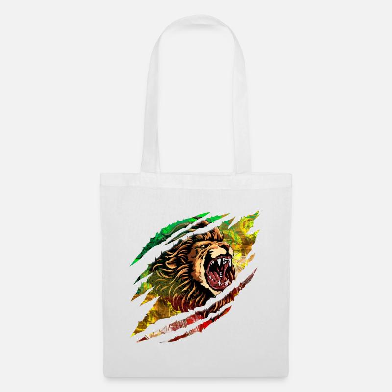 Explosion de couleurs de Lion Storm - Sac en tissu - blanc