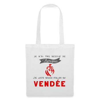 Vendée - thérapie - Sac en tissu - blanc - Devant