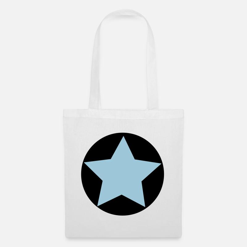 étoile bleue - Sac en tissu - blanc