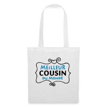 Meilleur COUSIN du monde (2c) - Sac en tissu - blanc - Devant