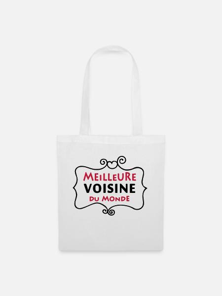 Meilleure VOISINE du monde (2c) - Tote Bag - white