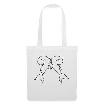 Happy Fish Friends - Sac en tissu - blanc - Devant