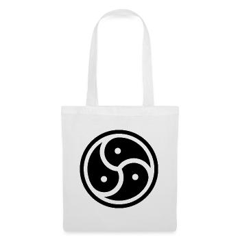 bdsm bondage fétiche latex symbole maîtresse domine - Sac en tissu - blanc - Devant