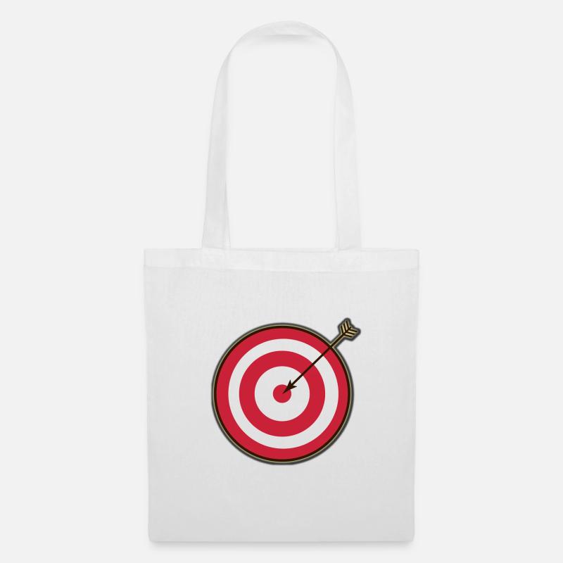 Flèche cible touchée - Sac en tissu - blanc