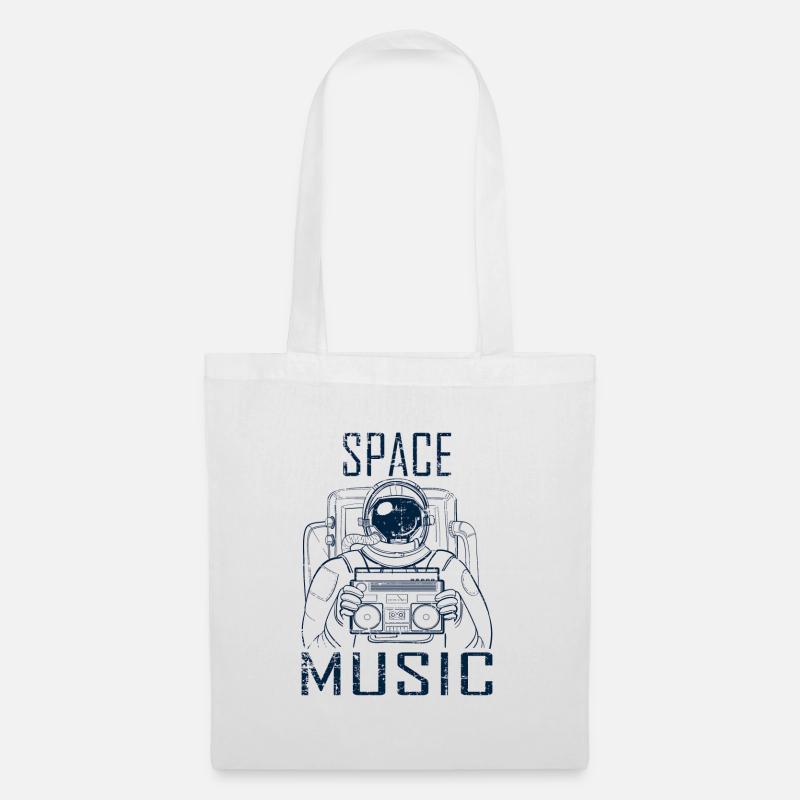 Space Music Geschenk - Stoffbeutel - Weiß