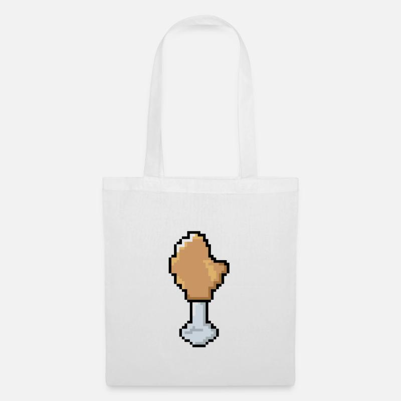 Pixel - Hähnchenkeule - Stoffbeutel - Weiß