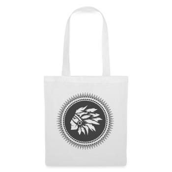 Icône du symbole indigène indien de tatouage américain - Sac en tissu - blanc - Devant