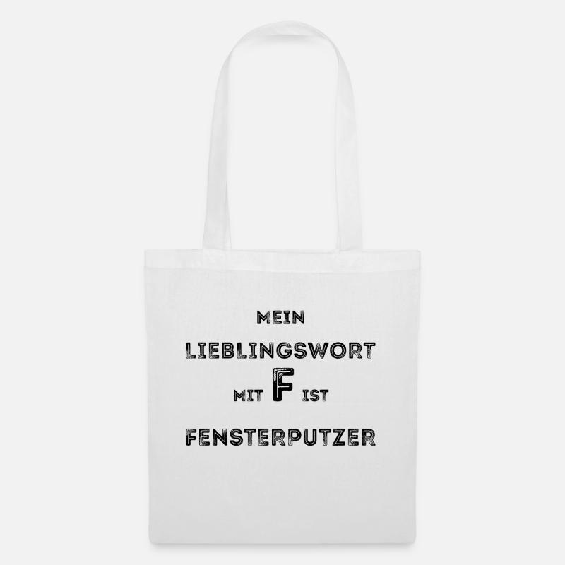 Fensterputzer Putzmann putzen lustig Geschenk - Stoffbeutel - Weiß