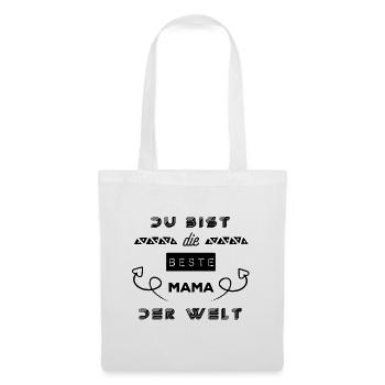 Du bist die beste mama der Welt - Stoffbeutel - Weiß - Vorne