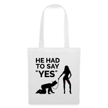 Mariage mariage bachelorette fête mariée mariage - Sac en tissu - blanc - Devant