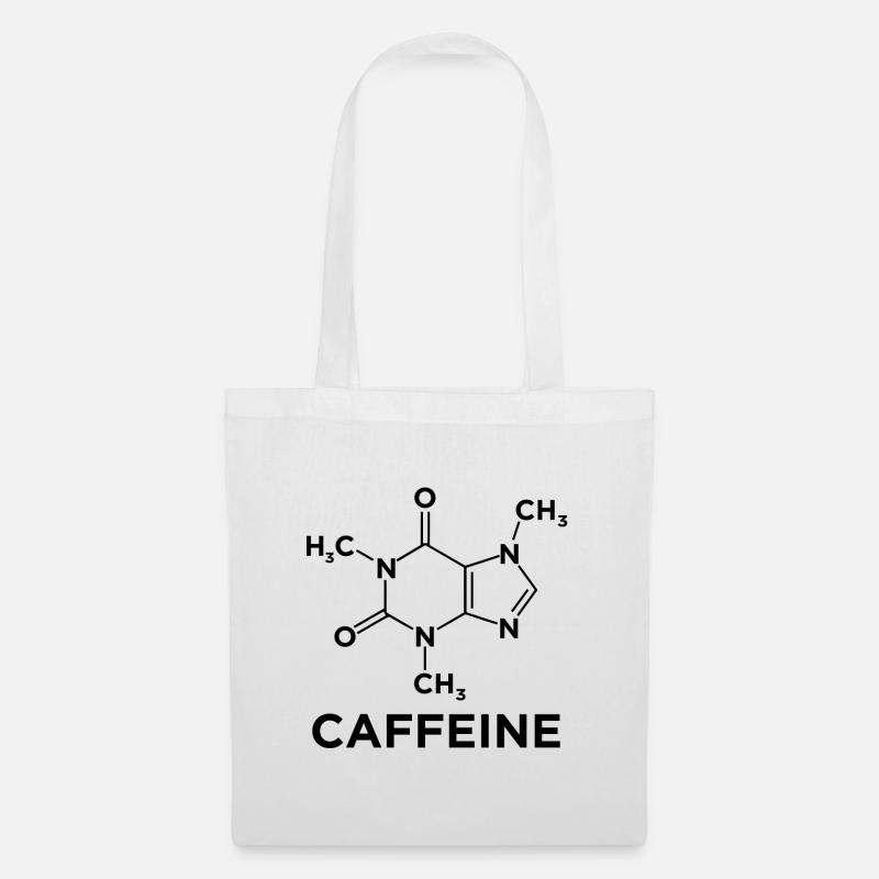 Kaffee Chemie Formel Caffeine Geschenk - Stoffbeutel - Weiß