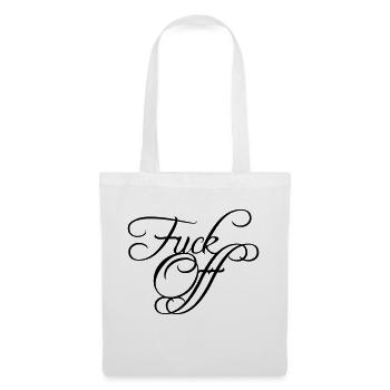 Fuck Off texte Edel - Sac en tissu - blanc - Devant