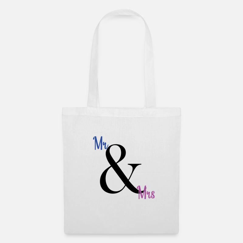 mr and mrs - Tote Bag - white