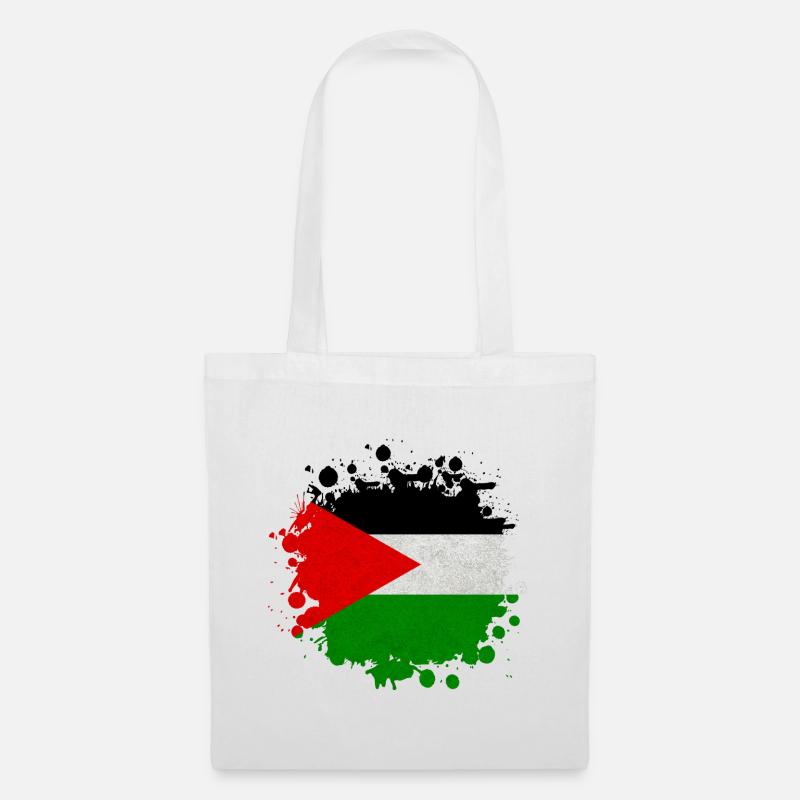 Palästina Klecks / Flagge Geschenk Islamabad - Stoffbeutel - Weiß