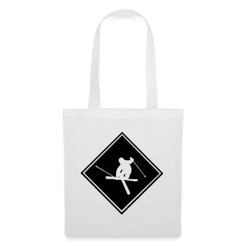 Ski, ski, ski, après-ski, freeski, hiver - Sac en tissu - blanc - Devant