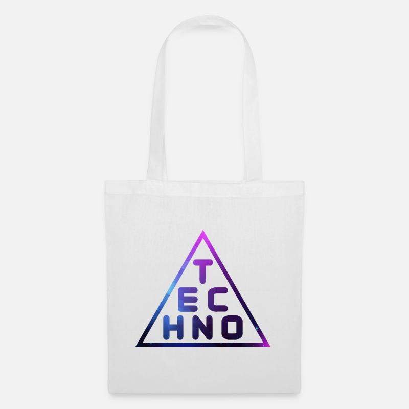 Techno Music Music DJ Gift - Borsa di stoffa - bianco