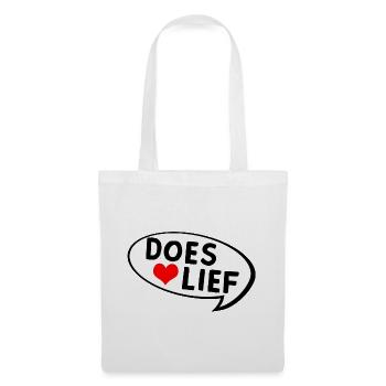 Doeslief Sweet Message Heart - Sac en tissu - blanc - Devant
