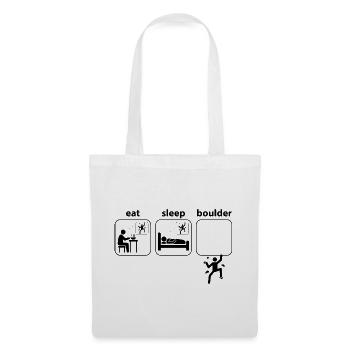 Eat Sleep Boulder climbing mountaineering spell - Tote Bag - white - Front
