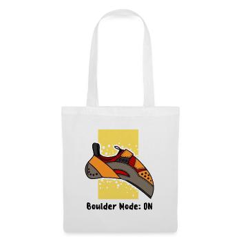 Boulder Boulderer climbing rock climbing mountain sports - Tote Bag - white - Front