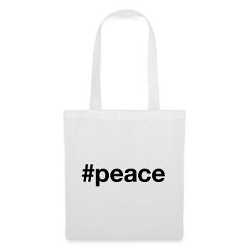 PEACE Hashtag - Sac en tissu - blanc - Devant