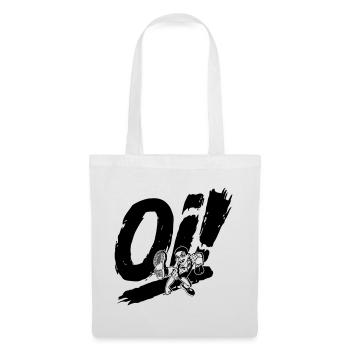 Oi! - Dancing Skinhead (black) - Tote Bag - white - Front