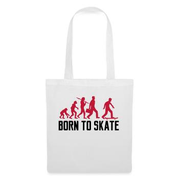 text born to skate evolution brett skater skateboa - Stoffbeutel - Weiß - Vorne