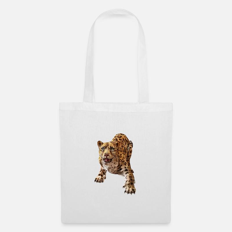 Leopard - Stoffbeutel - Weiß