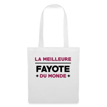 Fayot / Fayote / Humour / Prof / Ecole / Patron - Sac en tissu - blanc - Devant