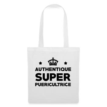 Puériculture / Puéricultrice / Bébé / Maternelle - Sac en tissu - blanc - Devant