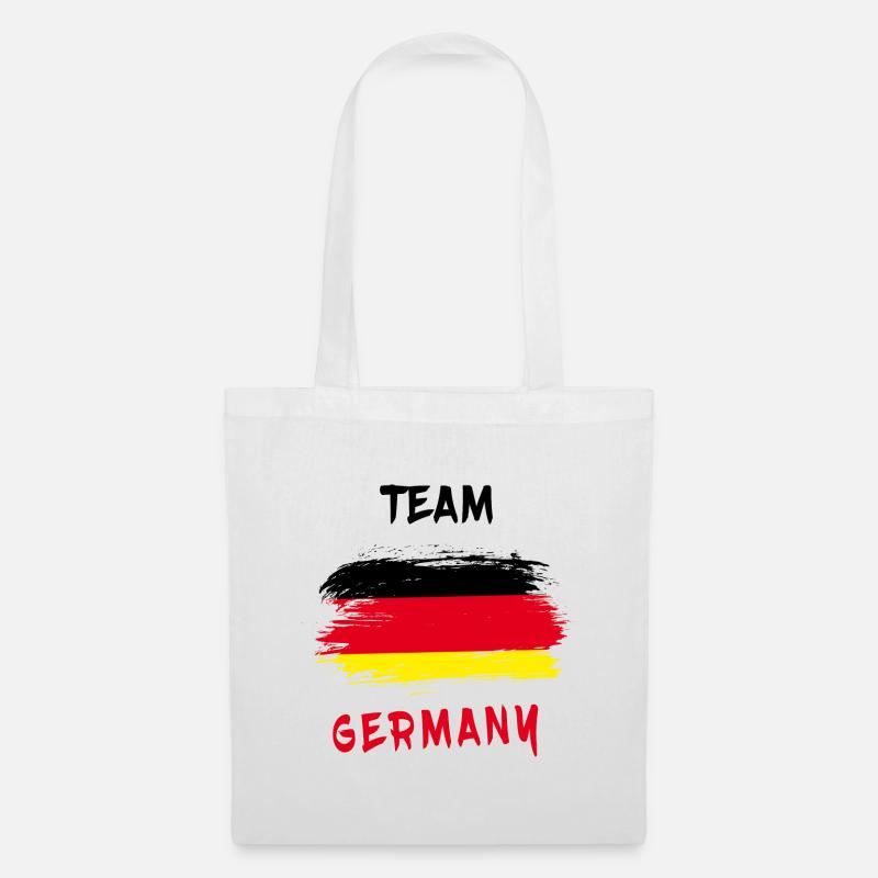 Team Deutschland / Flagge - Stoffbeutel - Weiß