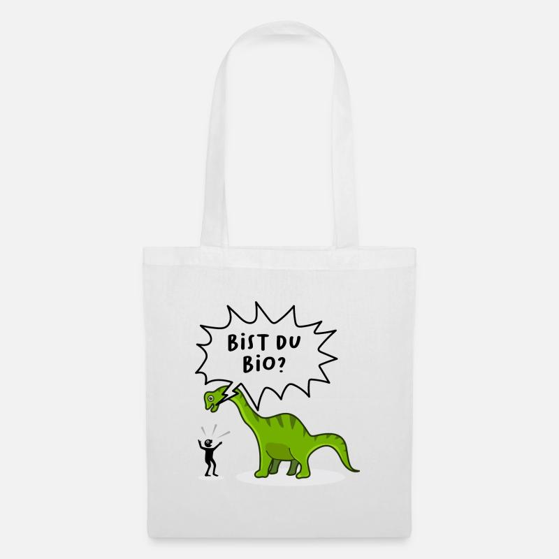 Vegetarisch Dinosaurier Lustig Witzig Spruch Fun - Stoffbeutel - Weiß