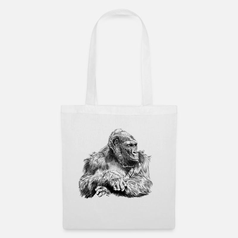 gorilla - Sac en tissu - blanc