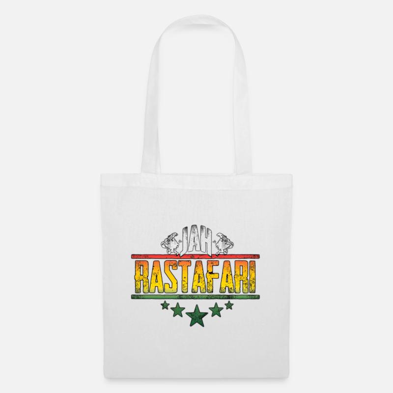 Jah Rastafari Affirmation Design - Tote Bag - white