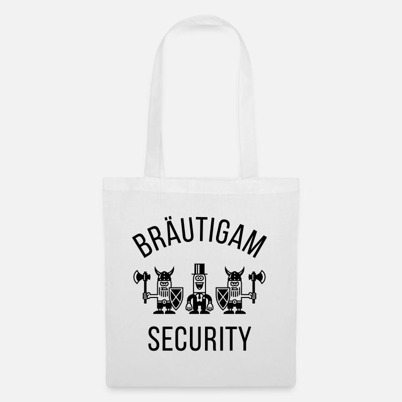 Bräutigam Security Wikinger (JGA / 1C) - Stoffbeutel - Weiß