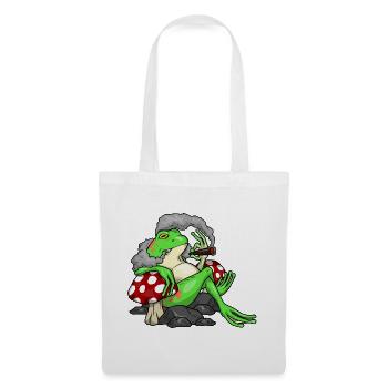 Frosch Zigarre - Stoffbeutel - Weiß - Vorne