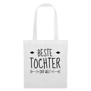 Fils / Fille / Petit-Fils / Petite-Fille - Sac en tissu - blanc - Devant