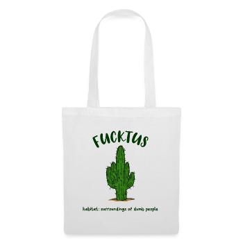 Fucktus Cactus Dumb Dumb Drôle Dire Humour - Sac en tissu - blanc - Devant