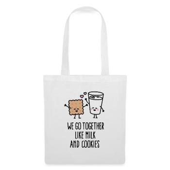 We go together like milk and cookies - Stoffbeutel - Weiß - Vorne
