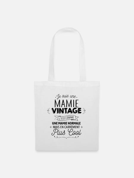 Oma Vintage - Stoffbeutel - Weiß