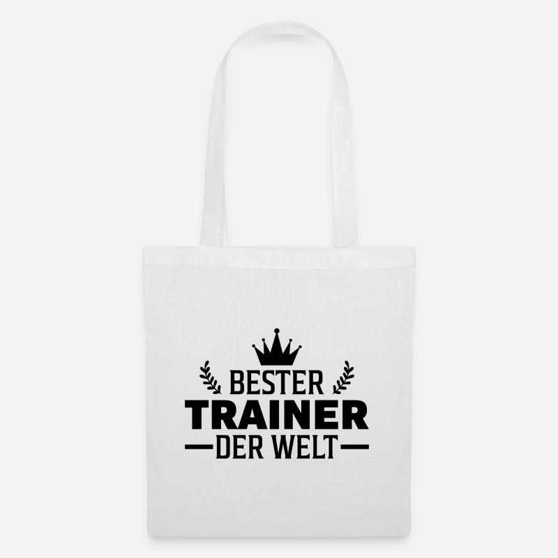 Bester Trainer der Welt Coach Geschenk - Stoffbeutel - Weiß