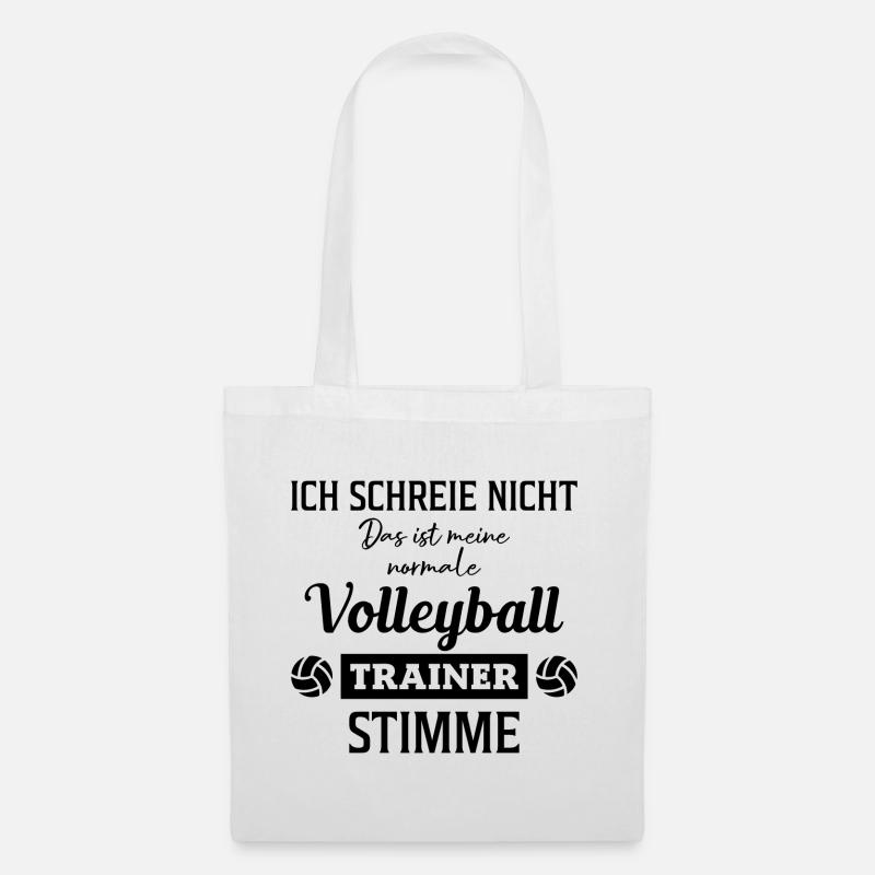 Volleyball Trainer Stimme Coach Geschenk - Stoffbeutel - Weiß