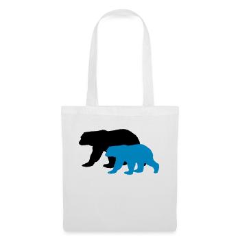 bears silhouettes - Stoffbeutel - Weiß - Vorne