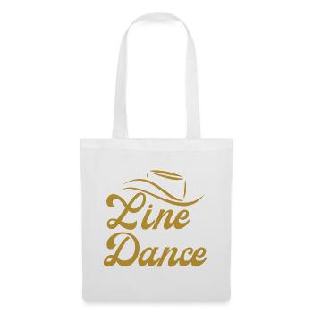 Klasse Geschenkidee für Line Dancer: "Line Dance" - Stoffbeutel - Weiß - Vorne