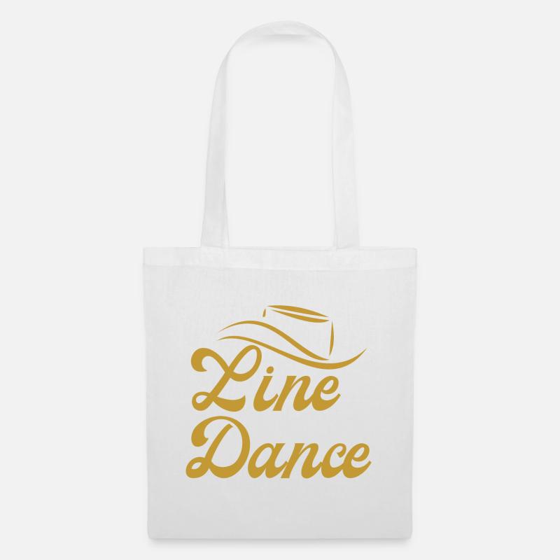 Idée cadeau de classe pour Line Dancer : « Line Dance » - Sac en tissu - blanc