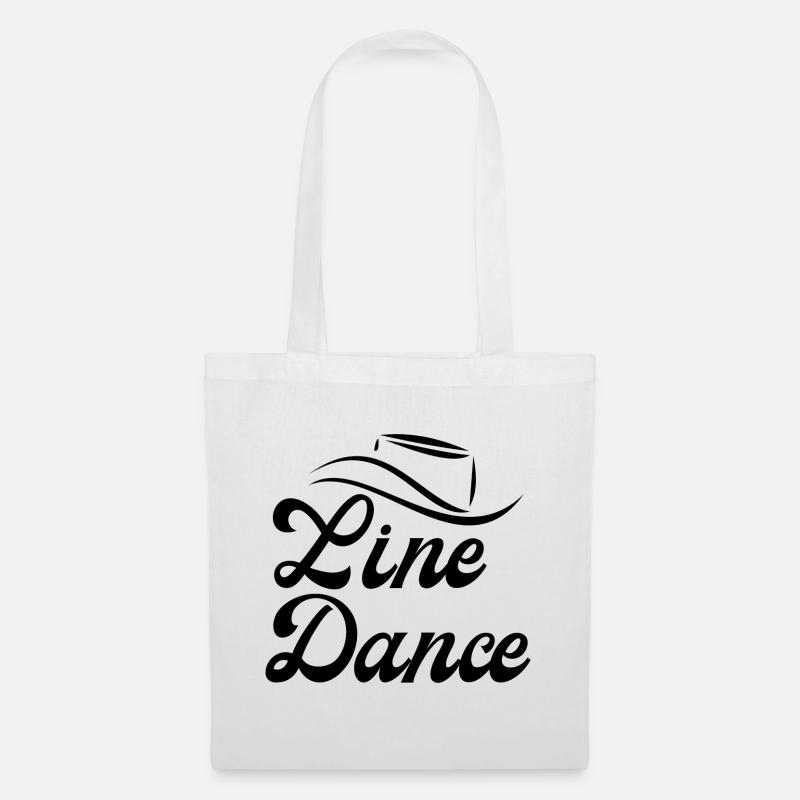 Idée cadeau pour Linedancer : Devise « Line Dance » - Sac en tissu - blanc