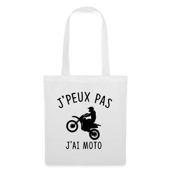 J'PEUX PAS J'AI MOTO - Sac en tissu - blanc - Devant
