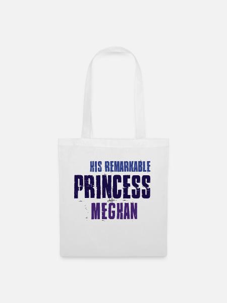 Boda real HT Princesa notable azul - Bolsa de tela - blanco