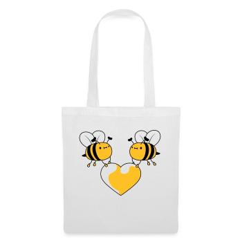 2 bees in love - Tote Bag - white - Front