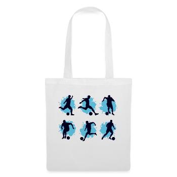 Footballeur footballeur joueur de football coup franc - Sac en tissu - blanc - Devant